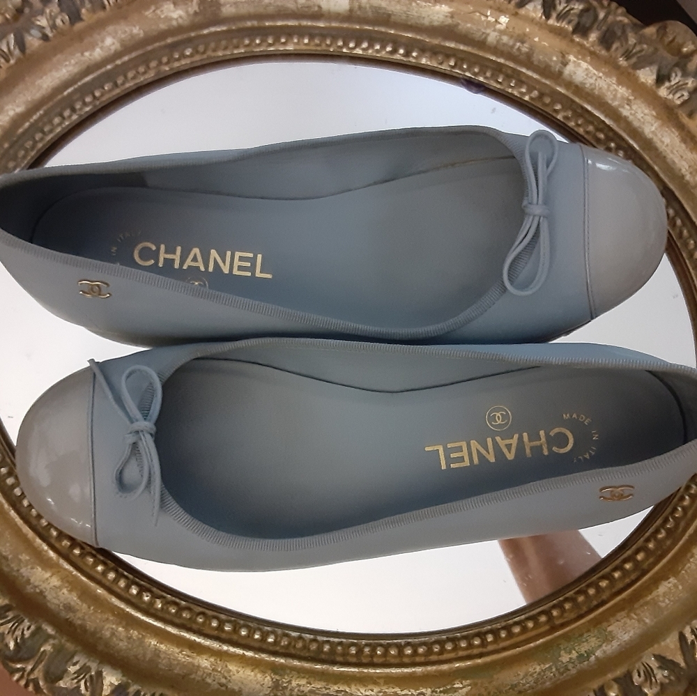 Chanel ballerinas baby blue